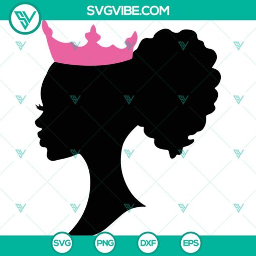 african american queen silhouette svg black woman svg png dxf eps mockup