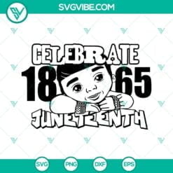 Juneteenth, SVG Files, Afro Boy Celebrate Juneteenth 1865 SVG Download, 7