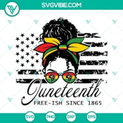 Juneteenth, SVG Files, Afro Fam Life Juneteenth Free-ish Since 1865 SVG Images, 15