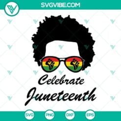 Juneteenth, SVG Files, Celebrate Freedom On June 19 SVG Image, Free Ish Since 3