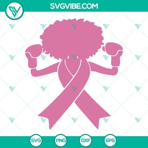 afro girl breast cancer awareness svg pink ribbon svg black girl fight cancer svg 5 mockup