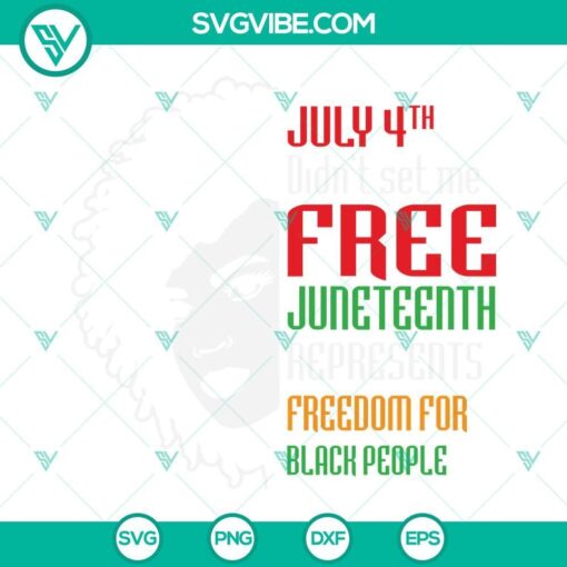 afro girl svg juneteenth svg july 4th didn t set me free juneteenth represents freedom for black people svg 5 mockup