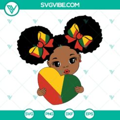 Juneteenth, SVG Files, Afro Girl With Heart SVG Images, Black Girl SVG Download 8