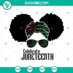 Juneteenth, SVG Files, Afro Mom And Daughter Celebrate Juneteenth SVG Files, 9