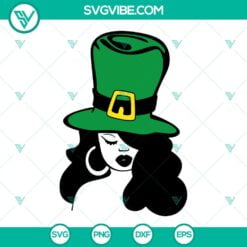 St Patrick's Day, SVG Files, Afro Woman Leprechaun Hat SVG Files, Lucky SVG 2