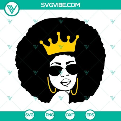 afro woman svg bundle curly hair svg black queen svg african american woman svg png dxf eps cut files 2 mockup 1