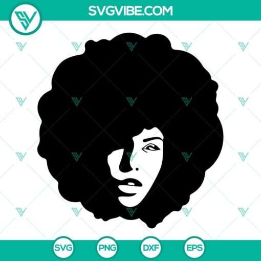 afro woman svg bundle curly hair svg black queen svg african american woman svg png dxf eps cut files 3 mockup 1