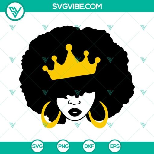 afro woman svg bundle curly hair svg black queen svg african american woman svg png dxf eps cut files 7 mockup 1