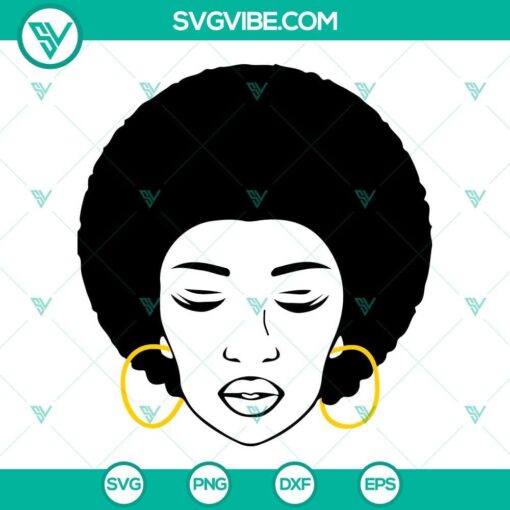 afro woman svg bundle curly hair svg black queen svg african american woman svg png dxf eps cut files 8 mockup 1