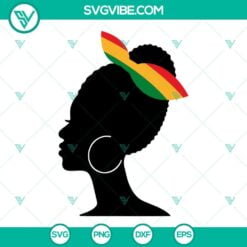 Juneteenth, SVG Files, Afro Woman With Band SVG Files, African American Girl 21