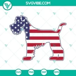 4th Of July, SVG Files, Airedale Terrier Dog American Flag SVG File, American 2