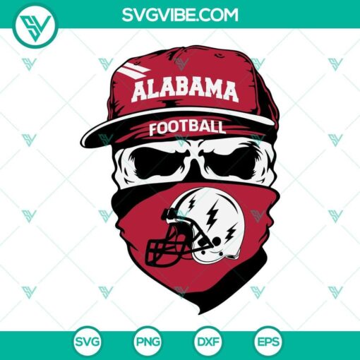 alabama crimson tide skull svg alabama football svg png dxf eps cut files 5 mockup