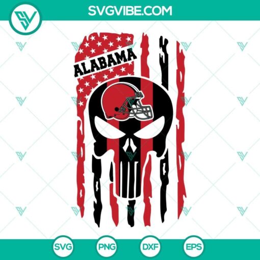 alabama football svg alabama usa flag svg alabama football skull svg png dxf eps cricut silhouette 2 mockup