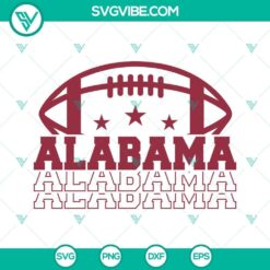 Alabama football themed SVG file compatible with Cricut and Silhouette, available in PNG, DXF, and EPS format. Great for sports craft projects.