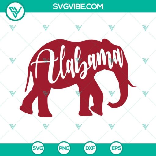 alabama in elephant svg elephant outline svg alabama crimson tide svg 5 mockup