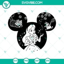 Disney, SVG Files, Alice in Wonderland SVG File, Disney Mouse Ears Alice SVG 2