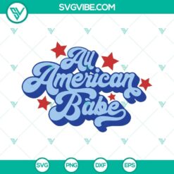 All American Babe SVG with Patriotic Girl design, perfect for 4th of July celebrations. Download PNG file now.