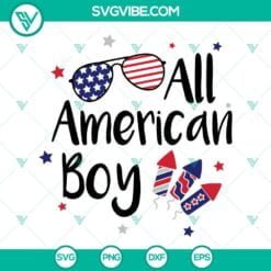 4th Of July, SVG Files, All American Boy SVG Image, 4th Of July SVG Files, 16