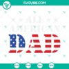All American Dad and Papa SVG files for 4th of July celebration, featuring patriotic designs perfect for Father's Day projects.