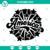Patriotic fireworks America SVG design download for Fourth of July celebration. Perfect for Independence Day decor.