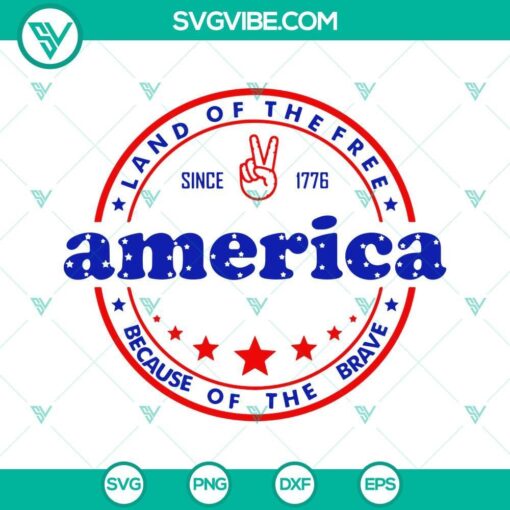 america land of the free because of the brave svg america svg 4th of july svg fourth of july svg independence day svg 4 mockup