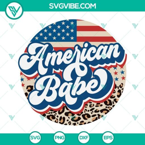 american babe leopard svg 4th of july svg america svg american svg png dxf eps 8 mockup