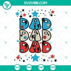 Patriotic American Dad SVG design for 4th of July celebrations, Dad SVG File with American flag theme.