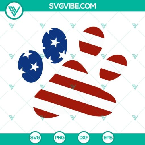 american flag dog paw svg patriotic dog lover svg funny 4th of july svg png dxf eps 2 mockup