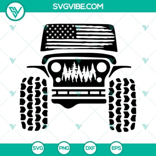 american flag jeep svg off road car svg off road forest svg usa 4 4 off road svg png dxf eps cricut 2 mockup