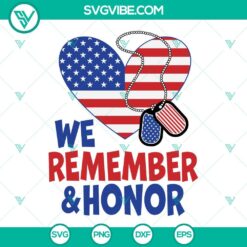 SVG Files, Veteran, American Flag Patriotic Heart SVG Images, Dog Tags SVG 14