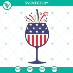 American Flag Wine Glass SVG Files, Patriotic America SVG Files, Funny 4th Of 3