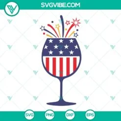 american flag wine glass svg patriotic america svg funny 4th of july drinking svg png dxf eps files 4 mockup