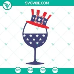 american flag wine glass svg patriotic america svg funny 4th of july drinking svg png dxf eps files 5 mockup