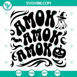 Amok Amok Amok SVG file with Hocus Pocus and Halloween design, ideal for digital crafting.