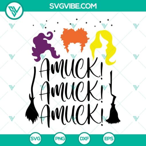 amuck amuck amuck svg hocus pocus svg funny halloween svg files 9 mockup