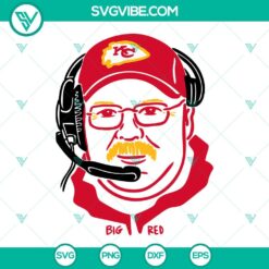 Football, Sports, SVG Files, Andy Reid SVG Download, Big Red SVG Images, Chiefs 2