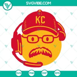 Andy Reid SVG Image, Coach Reid SVG File, Kansas City Chiefs SVG Files PNG DXF EPS