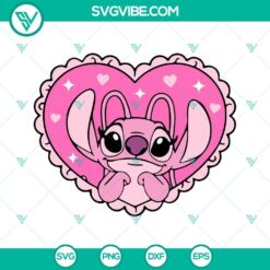 Disney, SVG Files, Angel Stitch In Heart SVG Files, Disney Lilo And Stitch SVG 12