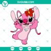 Angel Stitch and Stitch Girlfriend SVG files with Lilo And Stitch design in PNG format for crafts and digital projects.