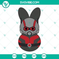 Ant Man and The Wasp themed Easter SVG files featuring cute bunny ears design, perfect for crafts and DIY projects.