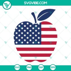 American, SVG Files, Apple American Flag SVG Image, Apple SVG Image, American 19