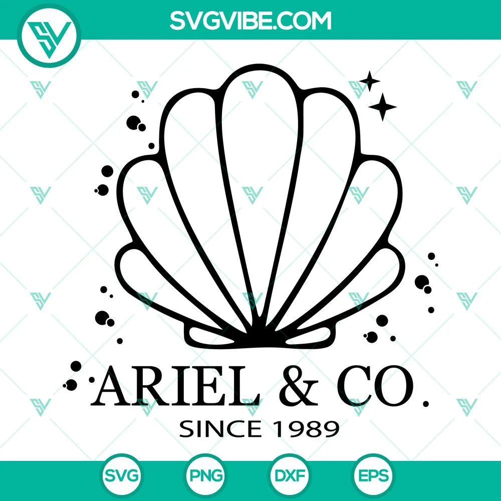 Disney, SVG Files, Ariel And Co Since 1989 SVG Files, The Little Mermaid SVG 1