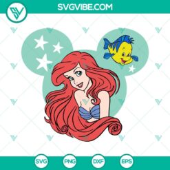 Disney, SVG Files, Ariel Disney Princess SVG Download, The Little Mermaid SVG 4