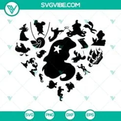 Disney, SVG Files, Ariel SVG File, Little Mermaid SVG File, Fairytail Princess 2