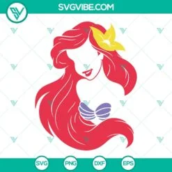 Disney, SVG Files, Ariel SVG File, Little Mermaid SVG File, Fairytail Princess 3