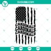 Arizona Cardinals football team logo on an American flag design SVG and PNG digital files for download.