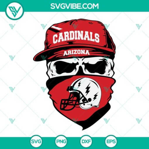 arizona cardinals skull svg cardinals football svg png dxf eps cut files 2 mockup