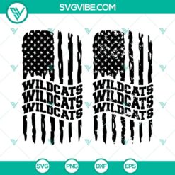 Arizona Wildcats American Flag SVG Images, Wildcats Football SVG Download PNG DXF