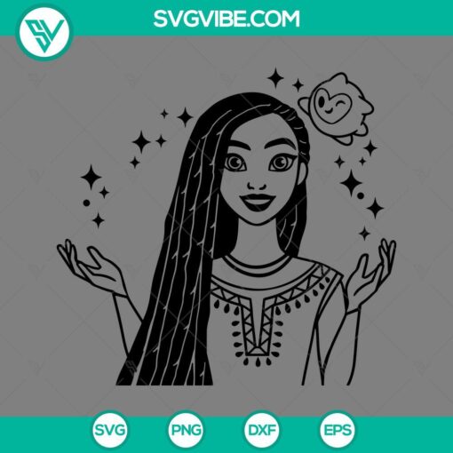 asha svg disney wish svg wish movie 2023 svg mockup