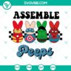 Superheroes bunny Easter SVG file digital download for peeps, featuring an assortment of colorful hero characters.